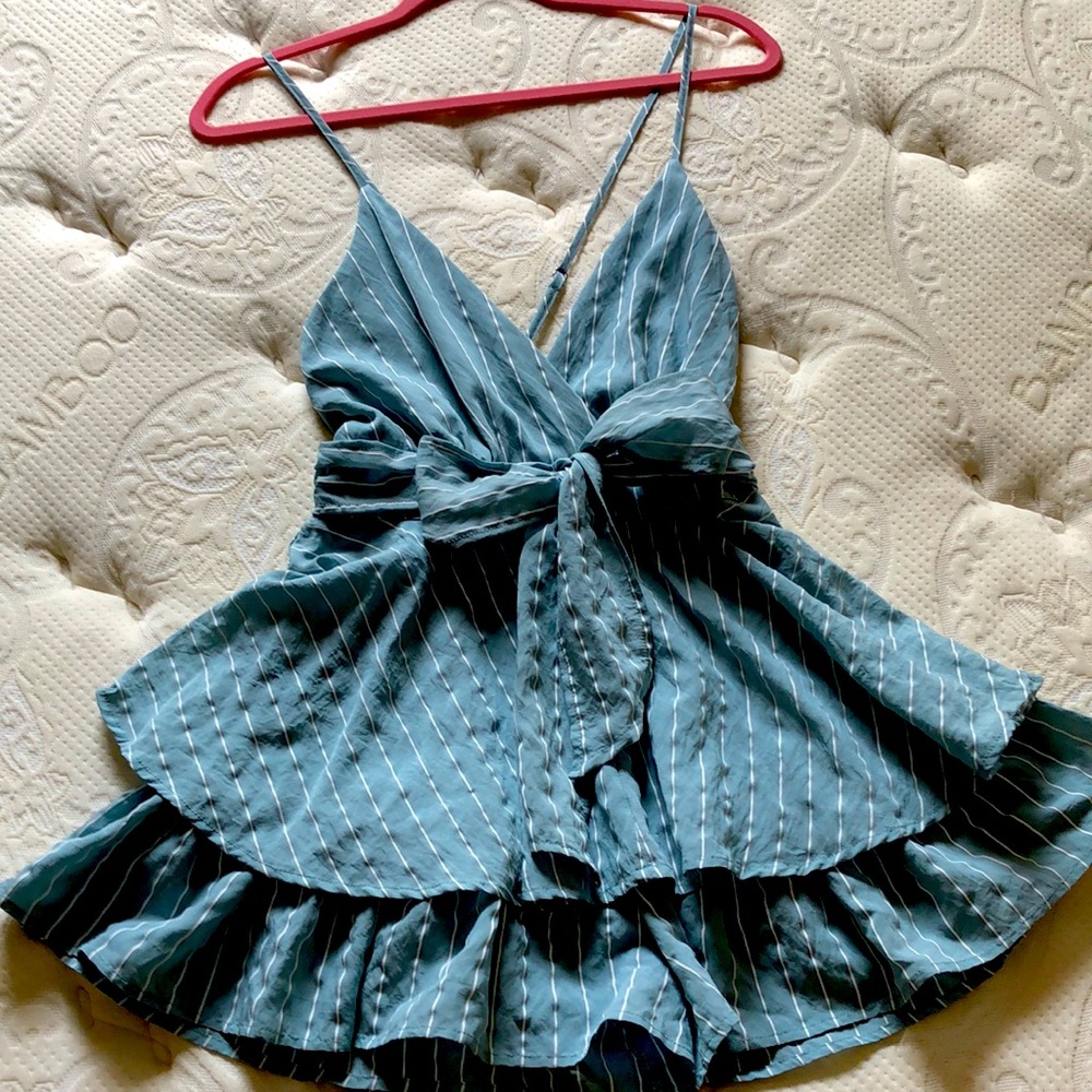 Pinstripe Romper NWOT